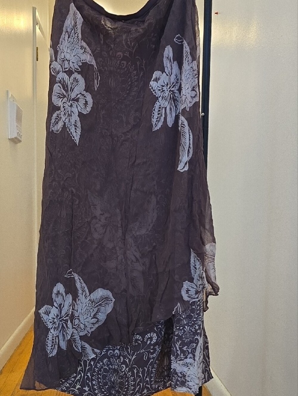 Tommy Bahama Brown and Cream Floral Silk Dress - Picture 5 of 5